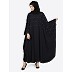 Pearl beaded Kaftan abaya- Black